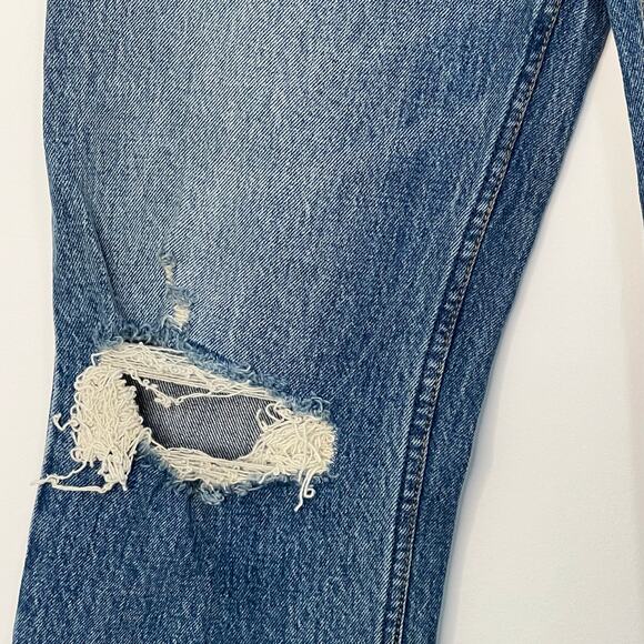 Abercrombie & Fitch Ultra High Rise Kick Flare Leg Denim Jeans Blue Size 26 NWT - Picture 4 of 11